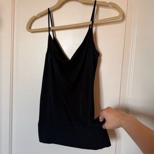 BCBG MAX AZRIA Black Women's Cowl Neck Tank Top